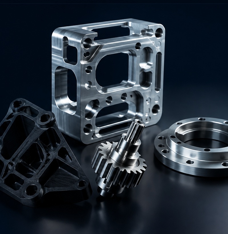 Machined and additively manufactured components